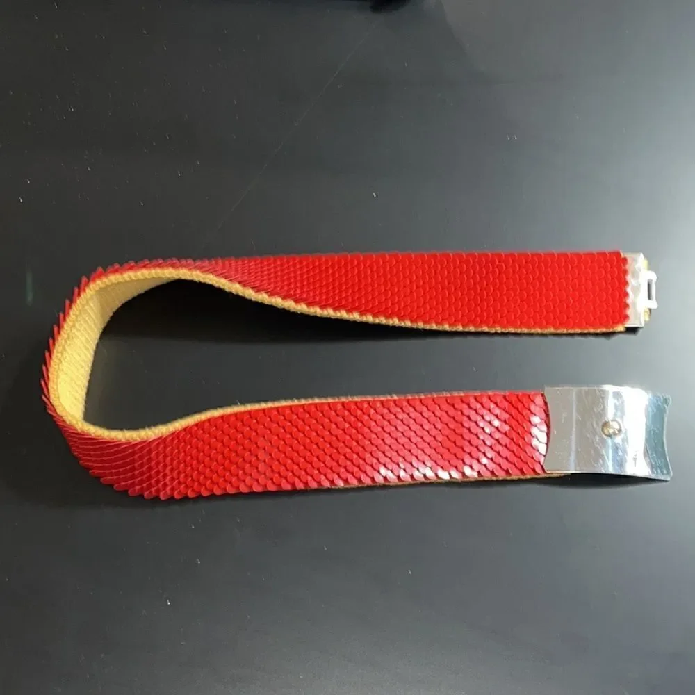 Vintage Red Stretchy Belt.